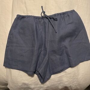 Reformation Blue Linen Shorts - Match Mollie Top